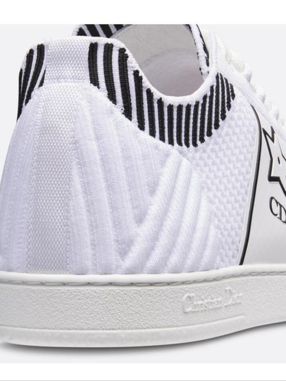 $990 Dior Star Low Top Knit Sneakers EU 41 US 11 White AUTHENTIC NIB - Picture 3 of 13